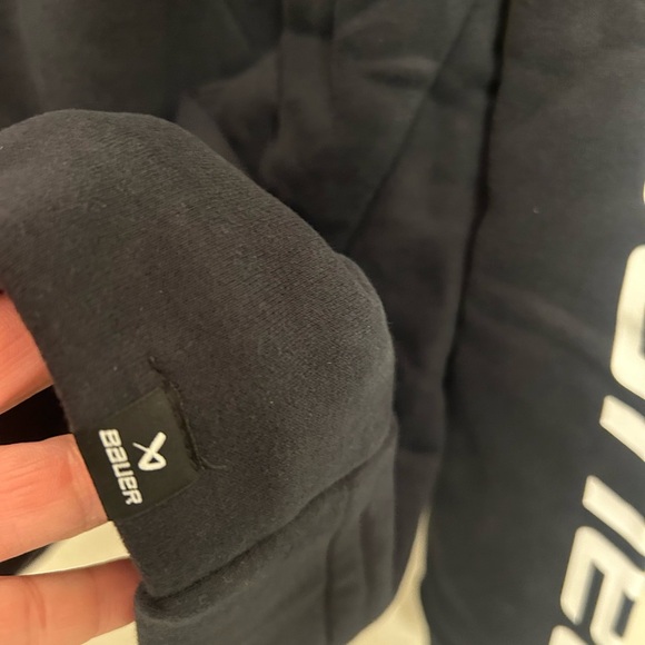Bauer core Black hoodie with White Logo men's medium - Picture 8 of 9